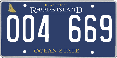 RI license plate 004669