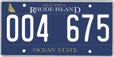 RI license plate 004675