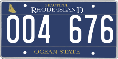 RI license plate 004676