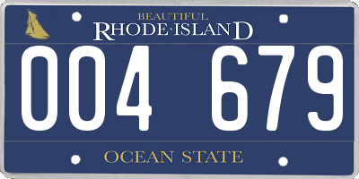RI license plate 004679