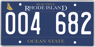 RI license plate 004682