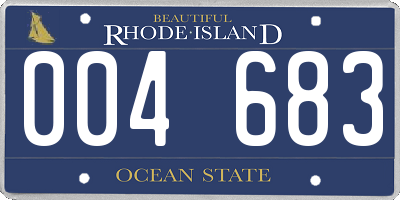 RI license plate 004683