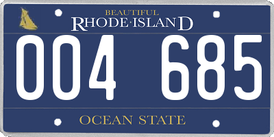 RI license plate 004685