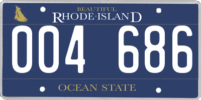 RI license plate 004686