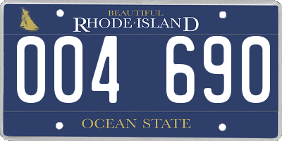 RI license plate 004690