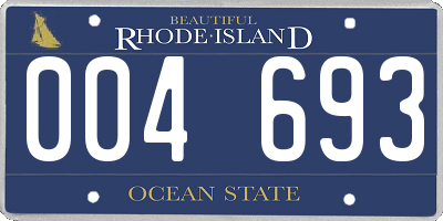 RI license plate 004693