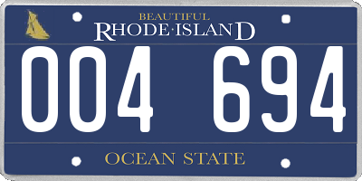 RI license plate 004694