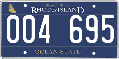 RI license plate 004695