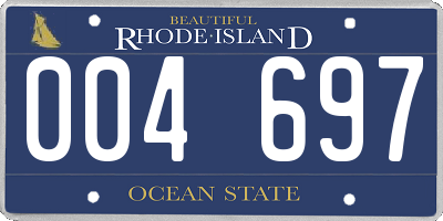 RI license plate 004697