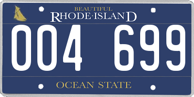 RI license plate 004699