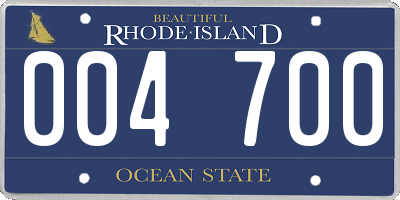 RI license plate 004700