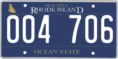 RI license plate 004706