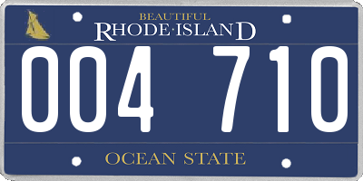 RI license plate 004710