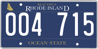 RI license plate 004715