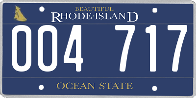 RI license plate 004717