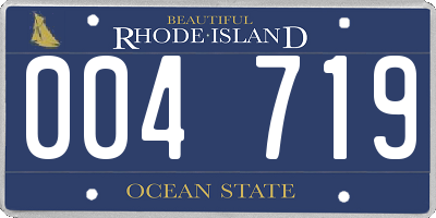 RI license plate 004719