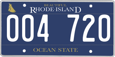 RI license plate 004720