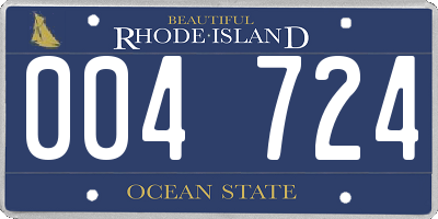 RI license plate 004724