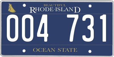 RI license plate 004731