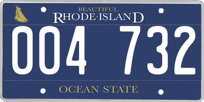 RI license plate 004732