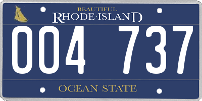 RI license plate 004737