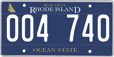 RI license plate 004740