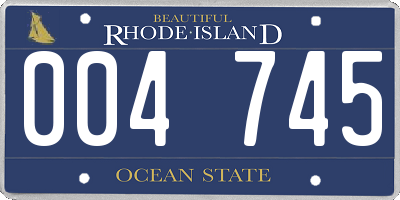 RI license plate 004745