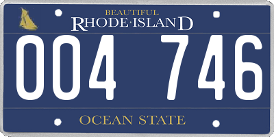 RI license plate 004746