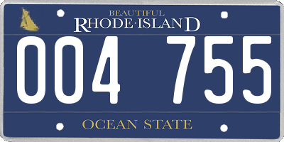 RI license plate 004755