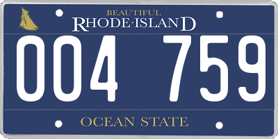 RI license plate 004759