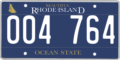RI license plate 004764