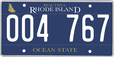 RI license plate 004767