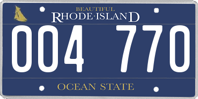 RI license plate 004770