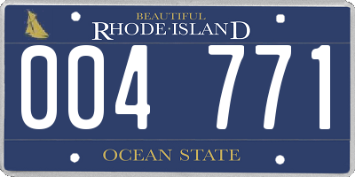 RI license plate 004771