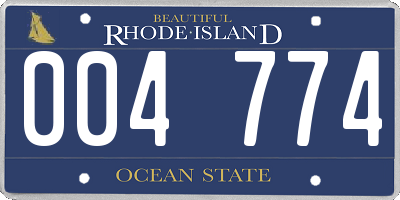 RI license plate 004774