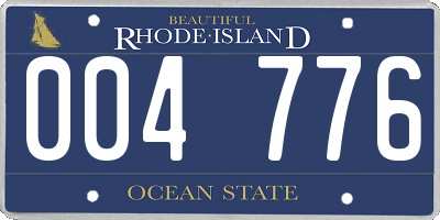 RI license plate 004776