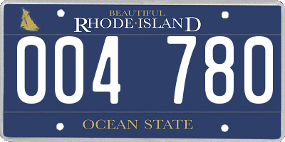 RI license plate 004780