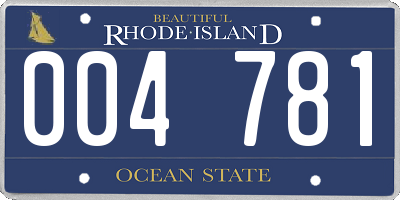 RI license plate 004781