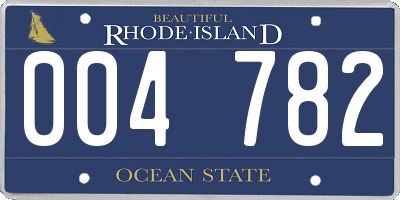 RI license plate 004782