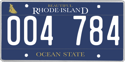 RI license plate 004784