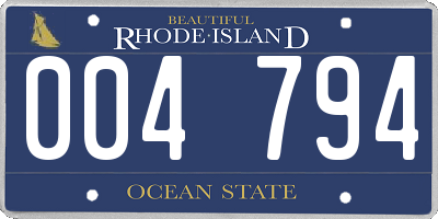 RI license plate 004794