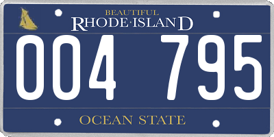 RI license plate 004795