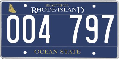 RI license plate 004797