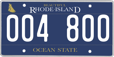 RI license plate 004800