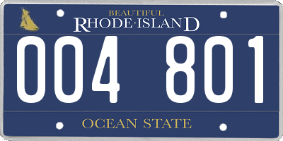 RI license plate 004801