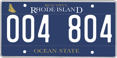 RI license plate 004804