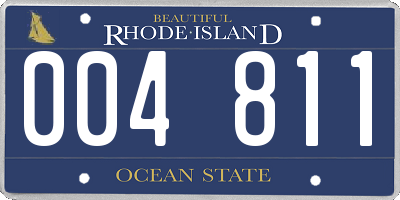 RI license plate 004811