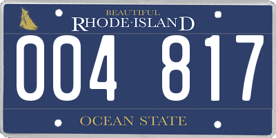 RI license plate 004817