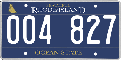 RI license plate 004827