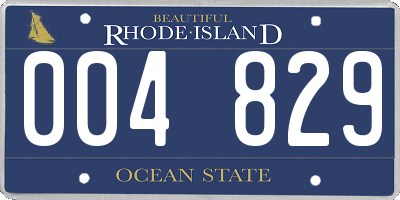 RI license plate 004829